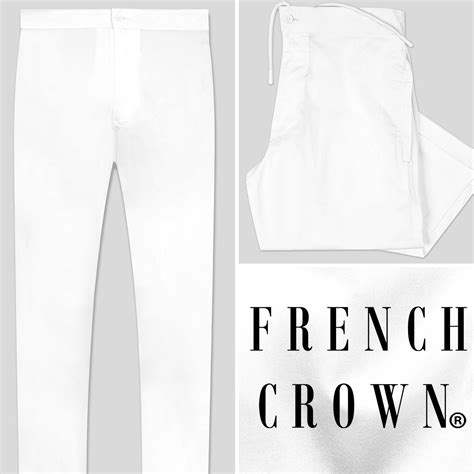 White With Plain-Solid Premium Cotton Lounge Pants For Men