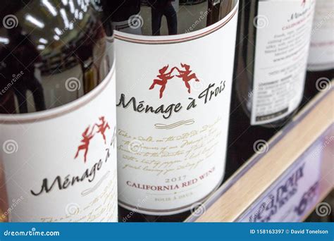 Menage a Trois Wine Bottles Editorial Photography - Image of terroir ...