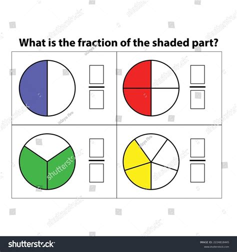 What Fraction Shaded Part Stock Vector (Royalty Free) 2224818445 ...
