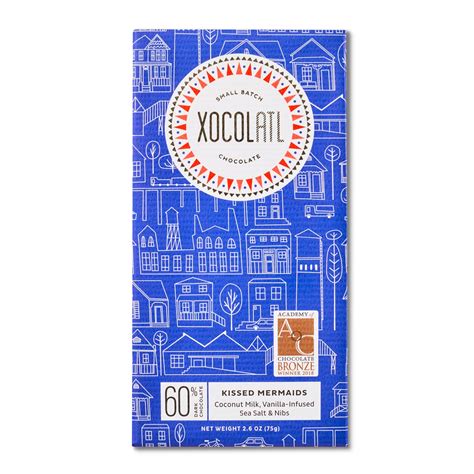 Kissed Mermaids Dark Chocolate Coconut Bar – Xocolatl Small Batch Chocolate