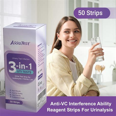 AssuTest 50ct UTI Test Strips - 3-in-1 Advanced Urinary Tract India | Ubuy