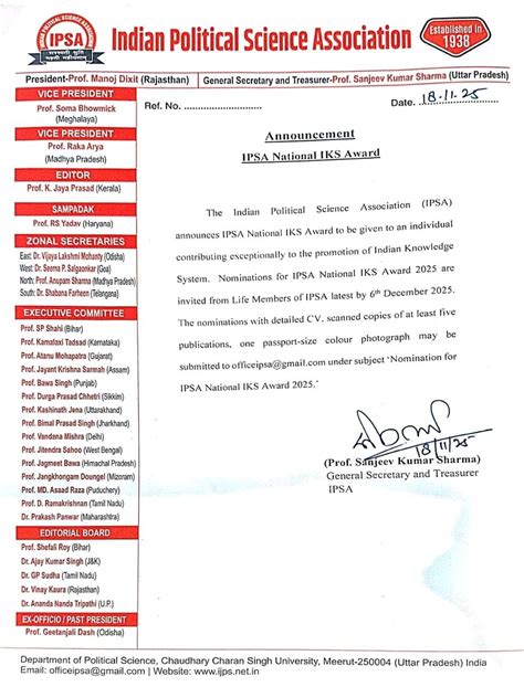 INDIAN POLITICAL SCIENCE ASSOCIATION India