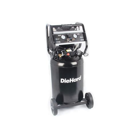 DieHard 20-Gallon Portable Electric 175 PSI Vertical Quiet Air ...