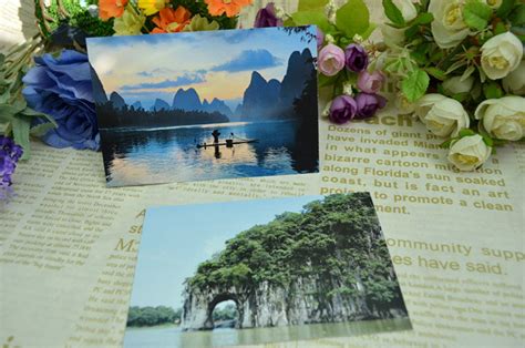桂林山水甲天下广西风景明信片 贺卡小卡片15张-阿里巴巴