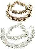 Buy Charms Beads Studded Silver Anklet for Women/Girls ... at Amazon.in