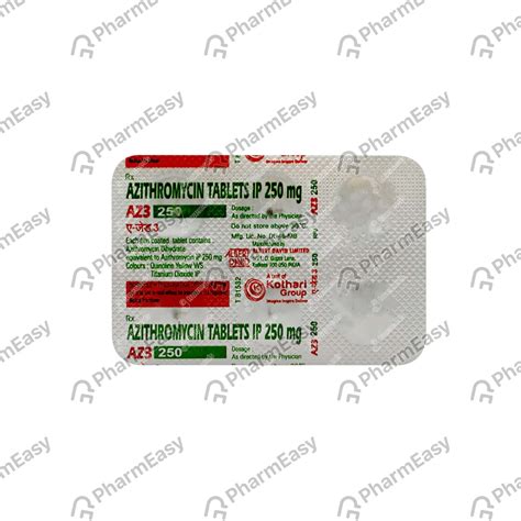 Az3 250 MG Tablet (10): Uses, Side Effects, Price & Dosage | PharmEasy