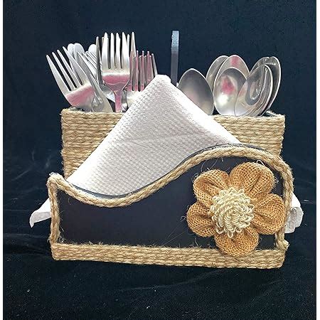 Buy AGAAS ENTERPRISES Wooden Tissue Paper Holder &Cutlery Holder for ...
