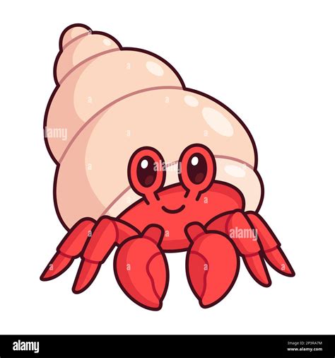 Hermit crab cartoon drawing Cut Out Stock Images & Pictures - Alamy