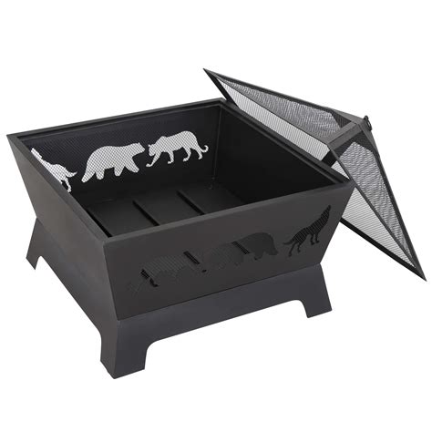 JUNO PRODUCTZENY 26 inch Fire Pit Outdoor Wood Burning Fireplace Patio ...