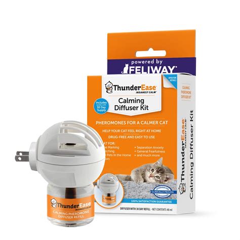 Thunderease Cat Calming Pheromone Diffuser Kit Powered By Feliway ...