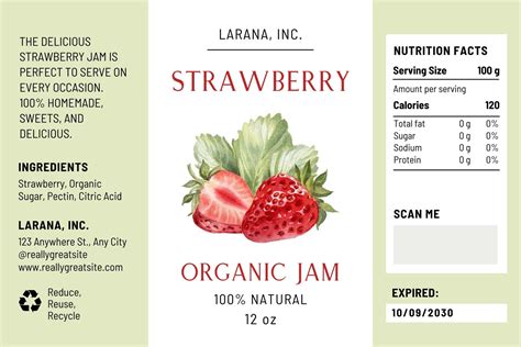 Image result for Food Labels Examples
