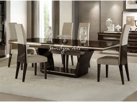 Contemporary 5-Piece High Gloss Wenge Dining Table Set