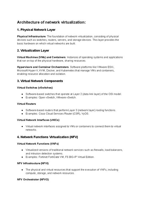 Architecture of network virtualization - Physical Network Layer ...