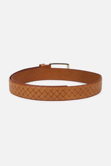Buy Men Brown Textured Casual Belt Online - 39826793 | Van Heusen