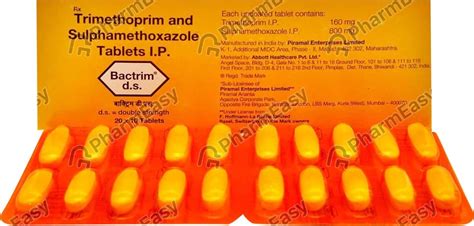 Bactrim Ds Strip Of 10 Tablets: Uses, Side Effects, Price & Dosage ...