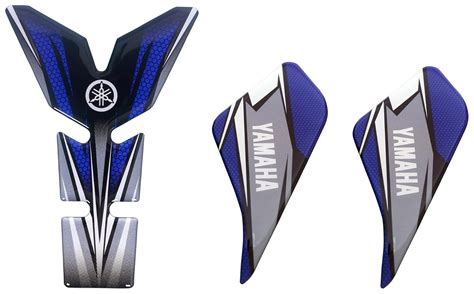 Yamaha Fuel Tank Grip Knee Tank Pad for FZS-FI/FZ-FI Bikes (Blue & Gray ...