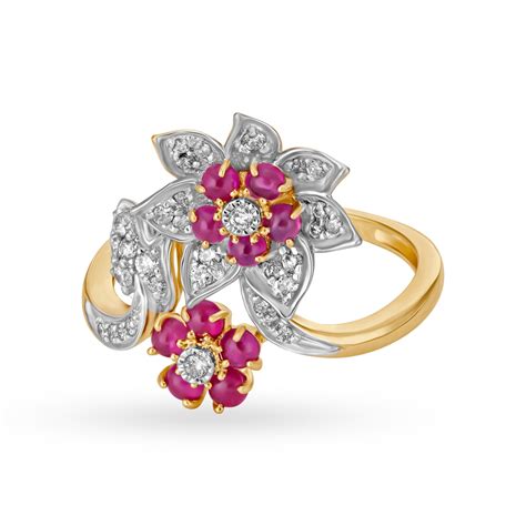 Elegant Ruby and Diamond Finger Ring
