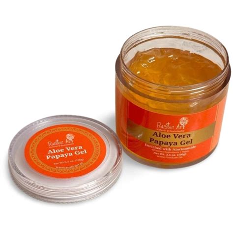 Rustic Art Aloe Vera Papaya Gel with 5% Niacinamide & Vitamin E | For ...