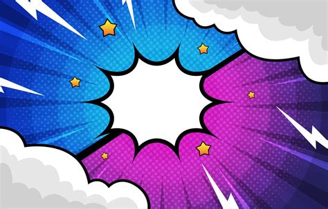Comic Background with Blue and Purple Halftone 9890602 Vector Art at ...