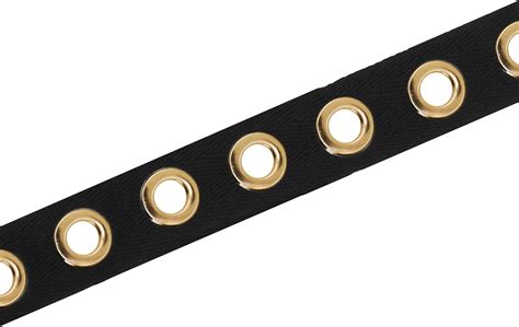 Buy Mandala Crafts Gold Metal Eyelet Trim with Grommets - Black Eyelet ...