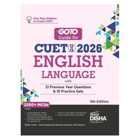 GoTo Guide For CUET ( UG ) 2026 English Language With Previous Year ...
