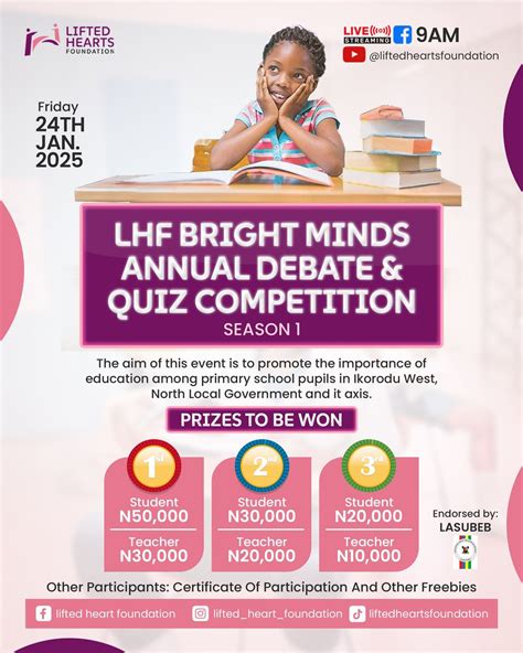 LHF Bright Minds Annual Debate & Quiz Competition (Season 1), Ikorodu ...