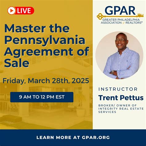 Agreement of Sale Workshop With Trent Pettus - Greater Philadelphia ...
