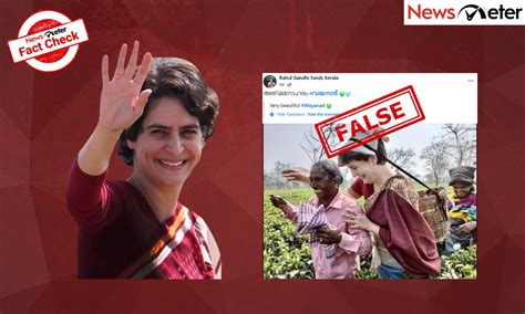 Fact Check: Old photo of Priyanka Gandhi with Assam tea workers linked ...