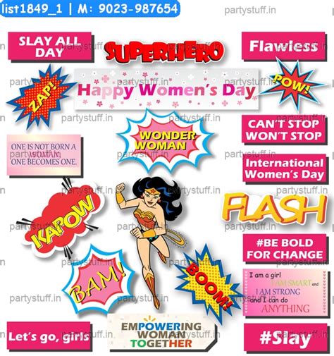 Women's Day Props in Ladies theme - Designs - PartyStuff