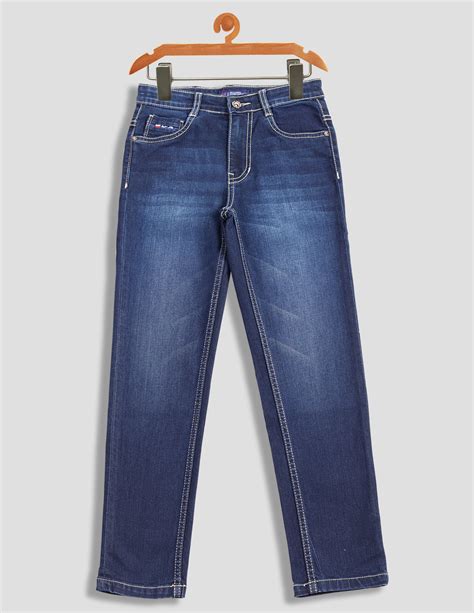 Buy Blue Mid Rise Fashion Denim Jeans for Boys online at RUFF