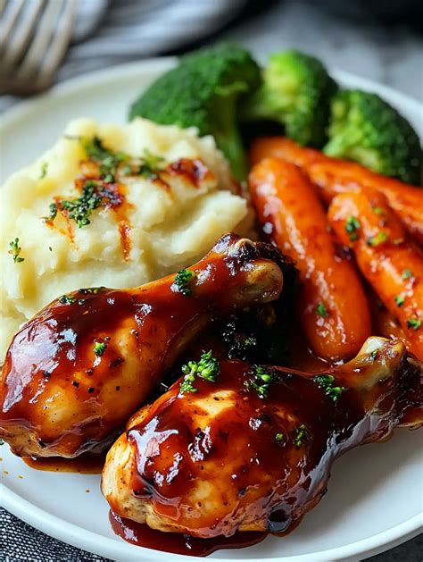 Irresistibly Glazed BBQ Chicken Drumstick Dinner