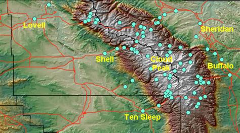 Points of Interest in the Bighorn National Forest