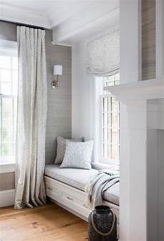 Window Seat Curtains by Decorating With Architectural Mouldings Living Room Grey Window Seat Curtains