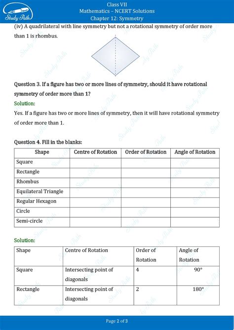NCERT Solutions for Class 7 Maths Chapter 12 Exercise 12.1 的图像结果