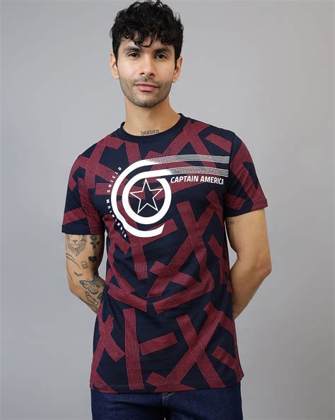Captain America Printed Regular Fit Tshirt For Men – Free Authority