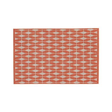 Aldo Mandarin Orange Indoor-Outdoor Rug 4'x6' | Crate and Barrel KSA