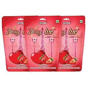 DOBIEE Berry Luv Strawberry Fruit Flavoured Love Candy 300 Candies ...