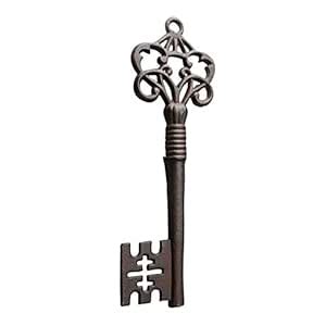 Wallcharmers Large Cast Iron Skeleton Key Wall Decor - Gold Vintage ...