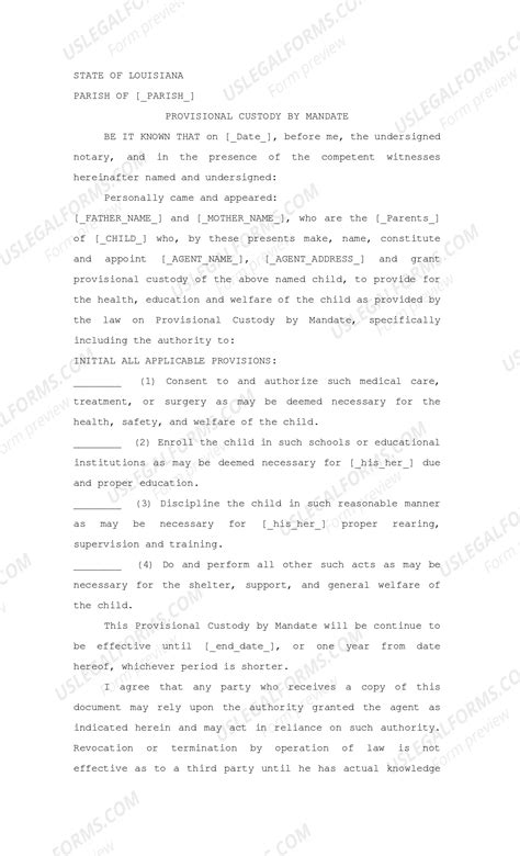 Temporary Custody Forms Missouri | US Legal Forms