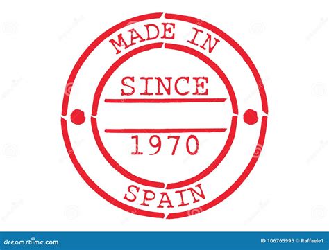 Various Rubber Stamp Made in Spain Stock Vector - Illustration of ...