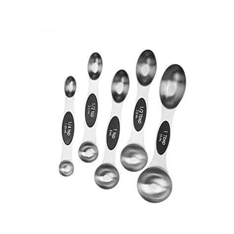 SYGA Double Sided Magnetic Measuring Spoon Set 5Pcs Stainless Steel ...