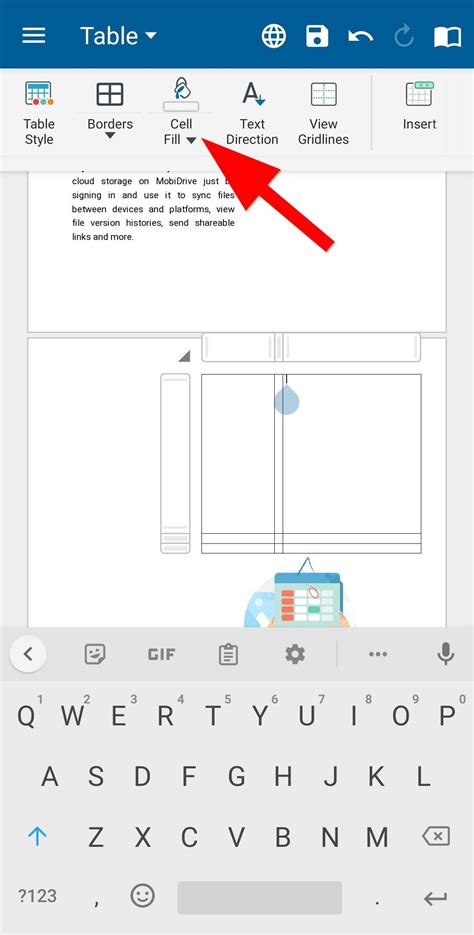Image result for Table Cell Color Fill
