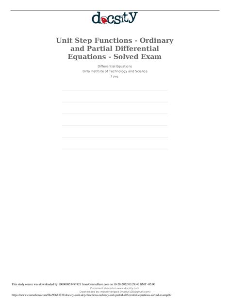 Image result for Step Function Differential Equations