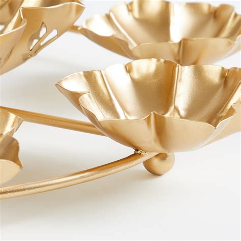 Buy Corsica Kamal Iron Lotus Multi T-Light Holders from Corsica by Home ...