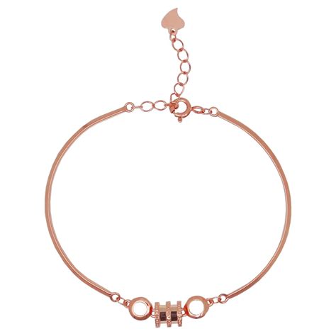Buy GIVA 925 Sterling Silver Rose Gold and Pearl Reel Adjustable ...