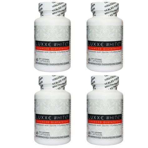 Amazon.com: 4 Bottles 60 Caps Luxxe White Enhanced Glutathione - Effective Skin Whitening ...