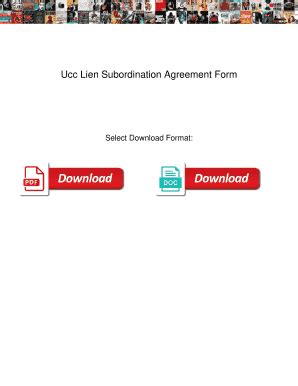 Fillable Online ucc subordination template Fax Email Print - pdfFiller