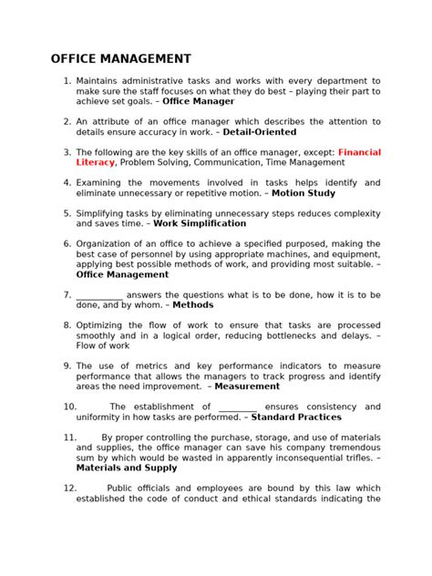 Image result for Office Management Notes PDF