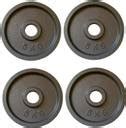 IRIS 20 kg Fitness Standard 1 Inch/ 25 mm Cast Iron Black Weight Disc ...