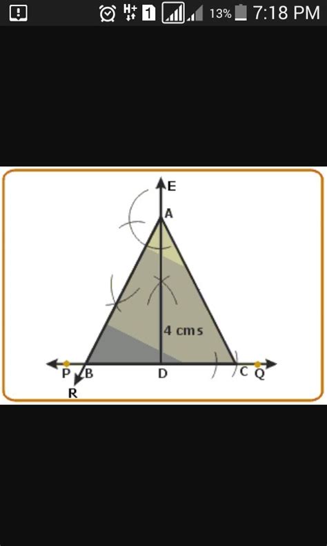 Draw an equilateral triangle with altitude 5.5 cm - Brainly.in